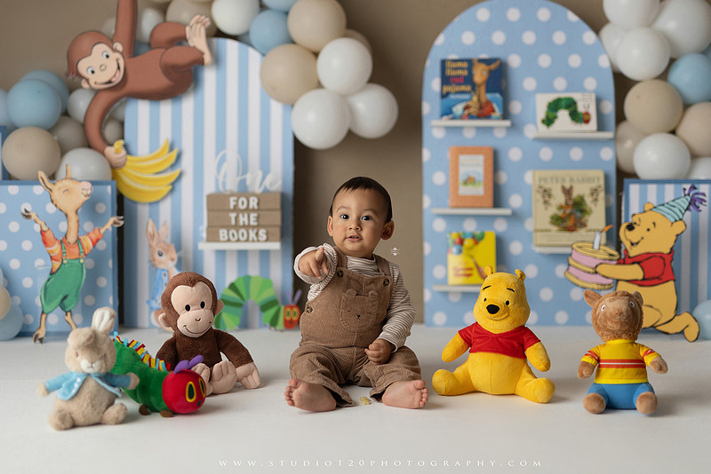 First birthday cake smash and western splash milestone session at Studio 120 Photography in Ramona California serving Poway, Santee, Lakeside, and San Diego families