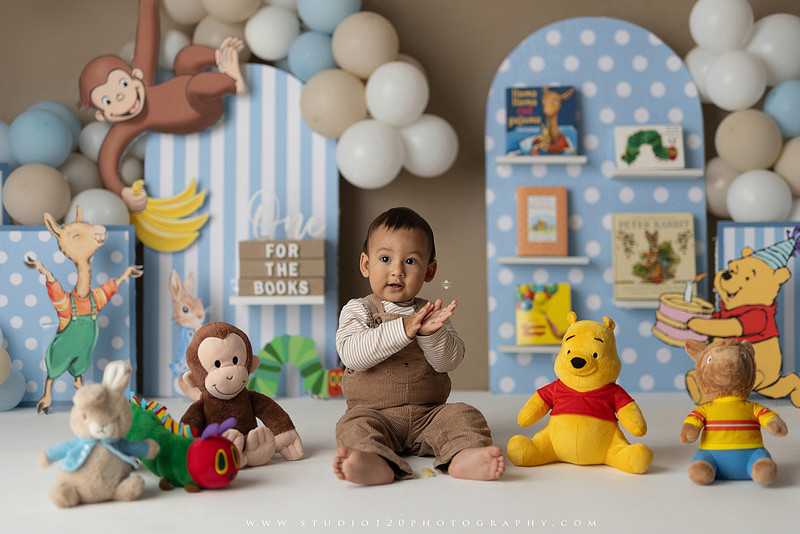 First birthday cake smash and western splash milestone session at Studio 120 Photography in Ramona California serving Poway, Santee, Lakeside, and San Diego families