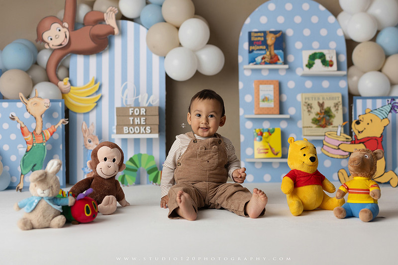 First birthday cake smash and western splash milestone session at Studio 120 Photography in Ramona California serving Poway, Santee, Lakeside, and San Diego families