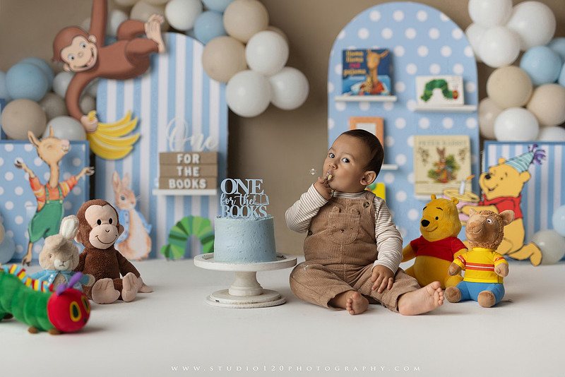 First birthday cake smash and western splash milestone session at Studio 120 Photography in Ramona California serving Poway, Santee, Lakeside, and San Diego families