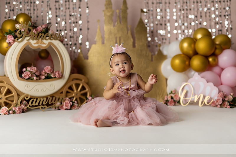 "first birthday photographer", "princess cake smash", "luxe cake smash", "baby milestone photography", "San Diego cake smash photographer", "first birthday photos", "custom cake smash set", "baby portrait session", "princess birthday photos", "one year old photos", "client closet outfits", "first birthday celebration"