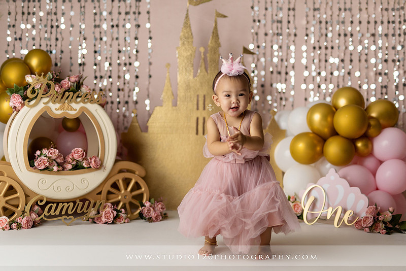 "first birthday photographer", "princess cake smash", "luxe cake smash", "baby milestone photography", "San Diego cake smash photographer", "first birthday photos", "custom cake smash set", "baby portrait session", "princess birthday photos", "one year old photos", "client closet outfits", "first birthday celebration"